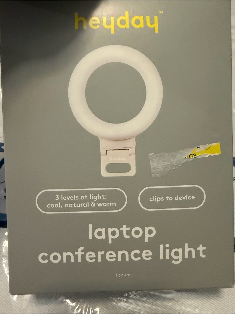 heyday White Clip-On Conference Ring Light NWT
